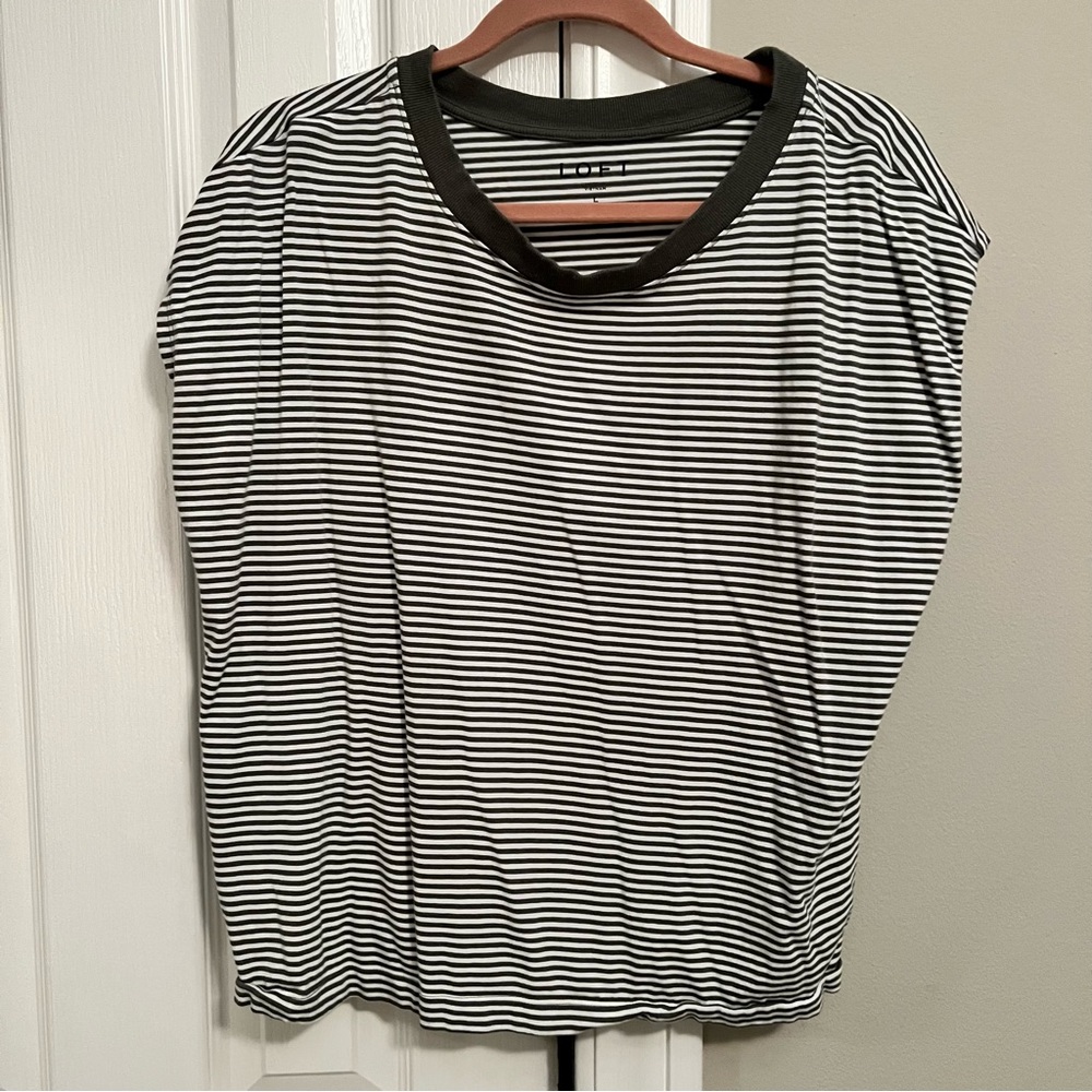 LOFT Striped Boxy Tee